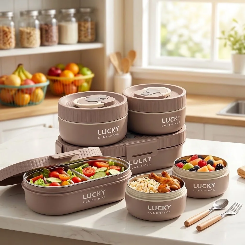 Meal Prep Bowl - 304 roestvrijstalen bentobox, thermische lunchboxset, voedselbewaarcontainer,