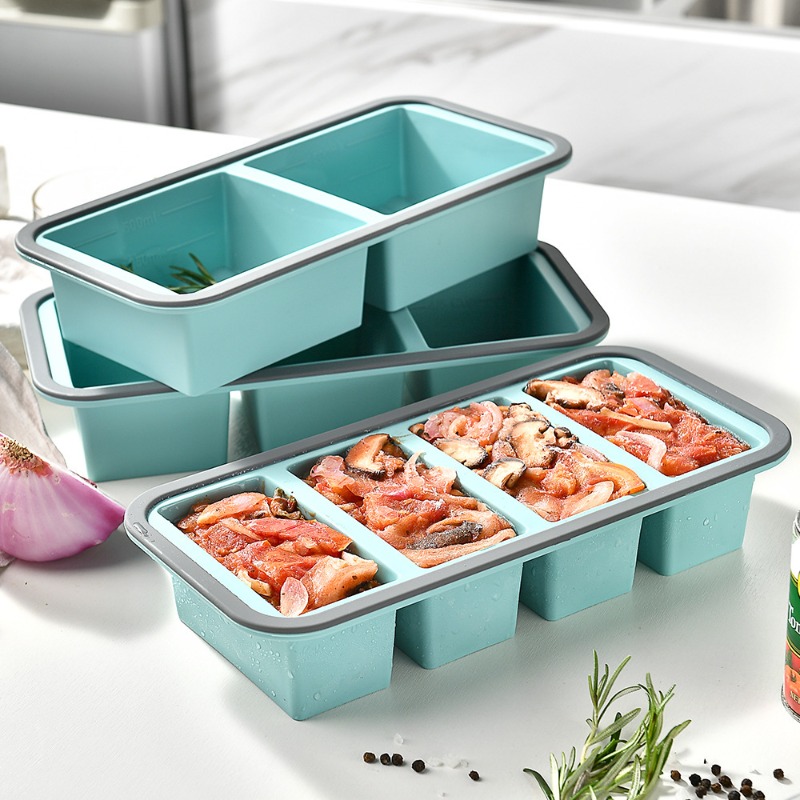 Meal Prep Template - Grote ijsblokjesvormpjes - soep, siliconen vriesbak