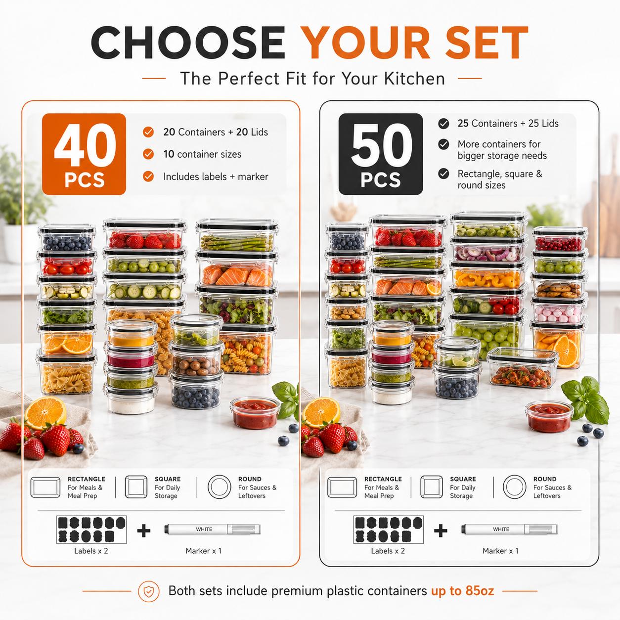 50 stuks/25-pack luchtdichte v - Meal Prep Kitchen recensie en prijs
